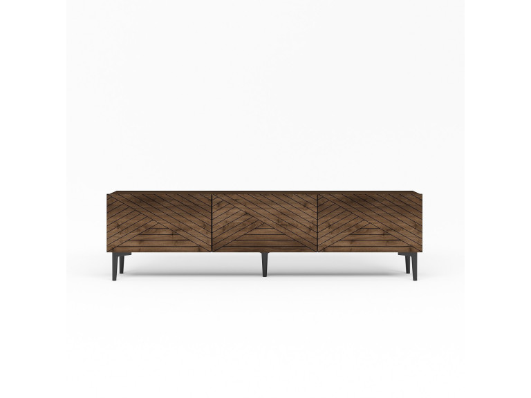 Drewniana podstawa pod telewizor "Felix" - 160 x 31 x 44 cm - Brązowy