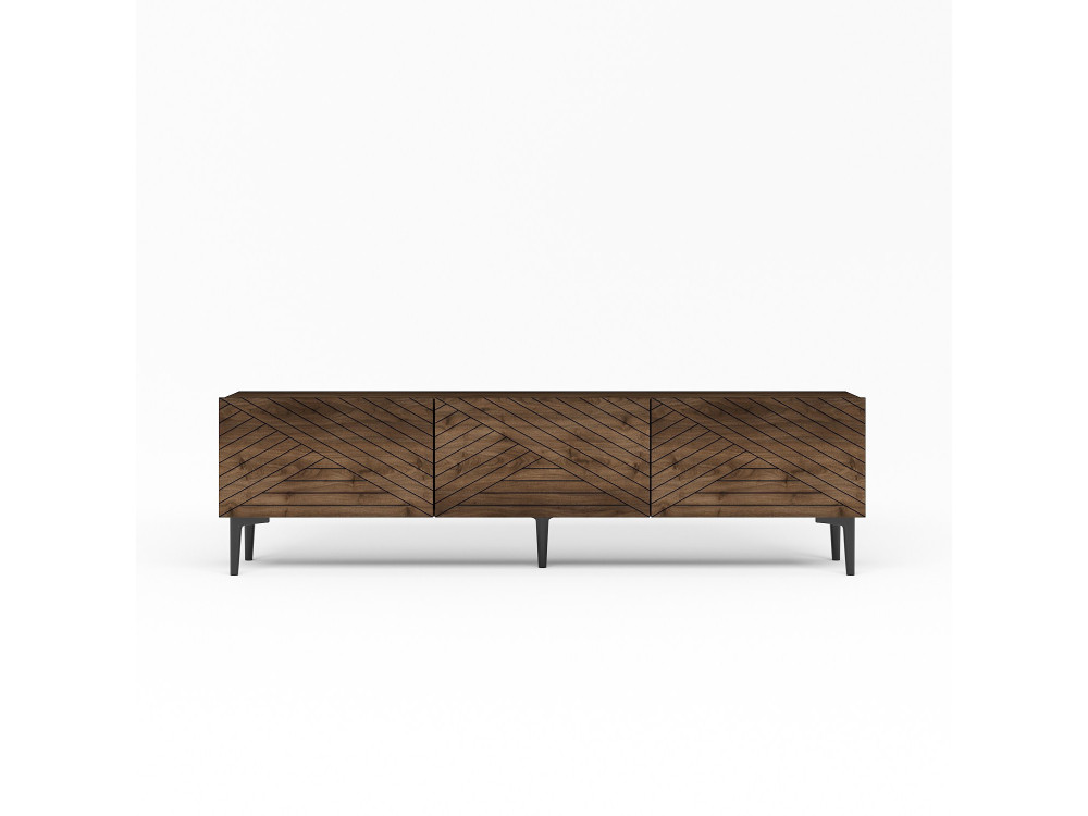 Drewniana podstawa pod telewizor "Felix" - 160 x 31 x 44 cm - Brązowy