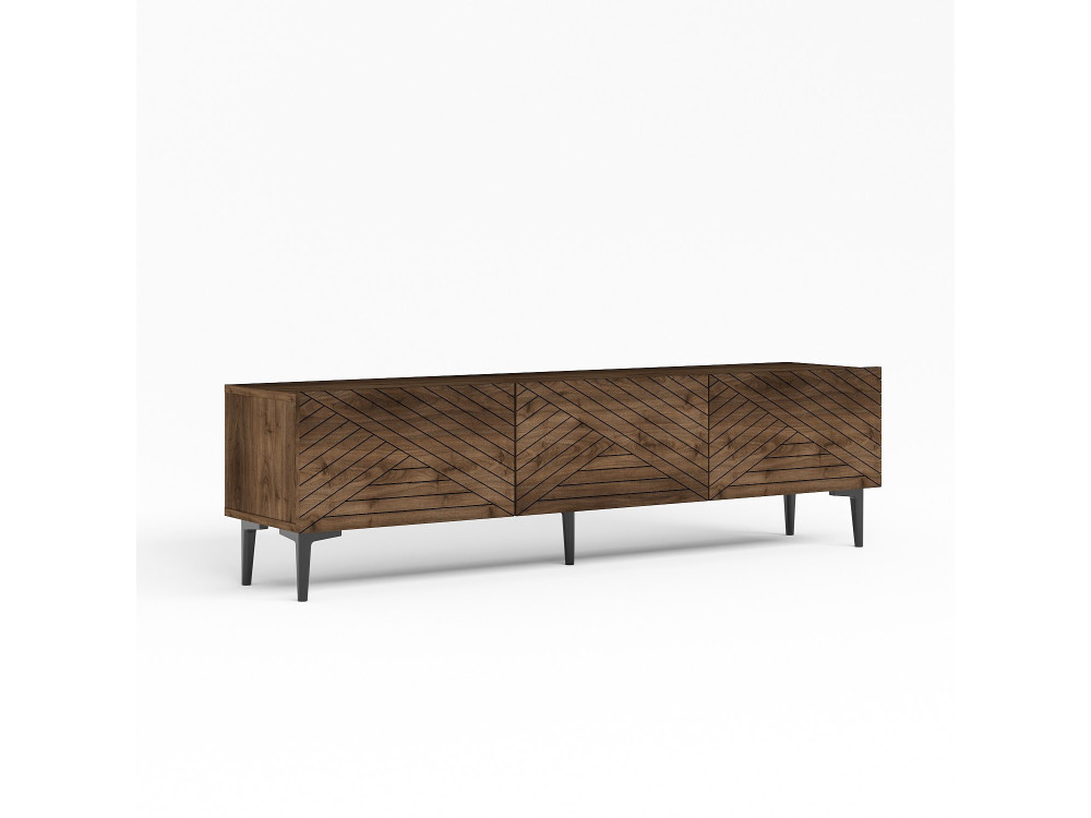 Drewniana podstawa pod telewizor "Felix" - 160 x 31 x 44 cm - Brązowy