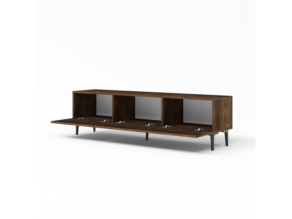Drewniana podstawa pod telewizor "Felix" - 160 x 31 x 44 cm - Brązowy