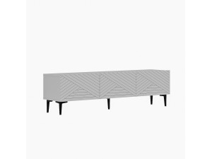 Drewniana podstawa pod telewizor "Felix" - 160 x 31 x 44 cm - Biały