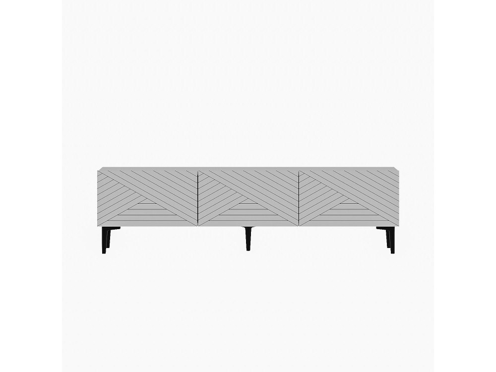 Drewniana podstawa pod telewizor "Felix" - 160 x 31 x 44 cm - Biały