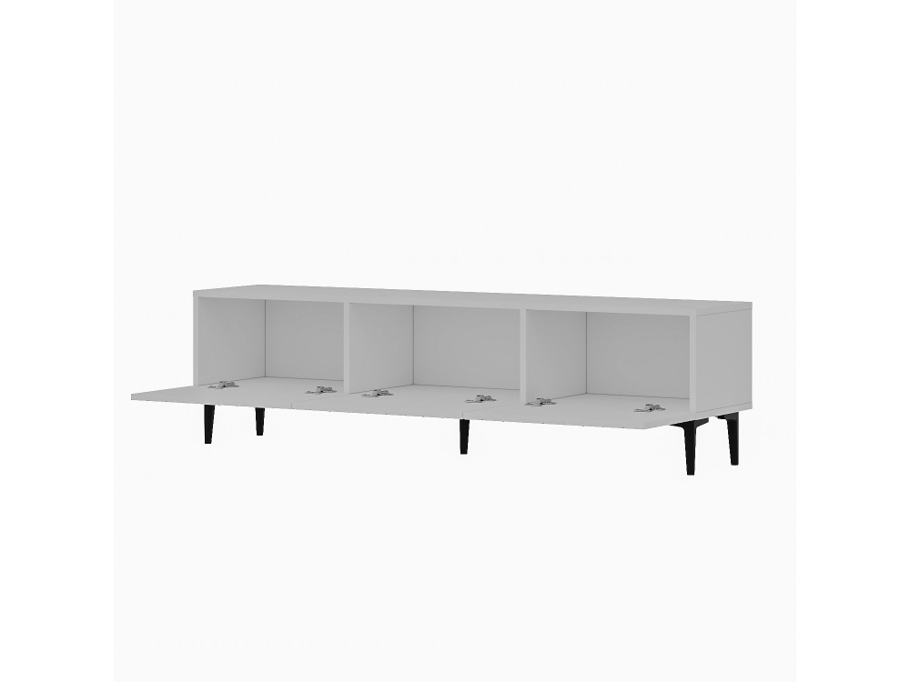 Drewniana podstawa pod telewizor "Felix" - 160 x 31 x 44 cm - Biały