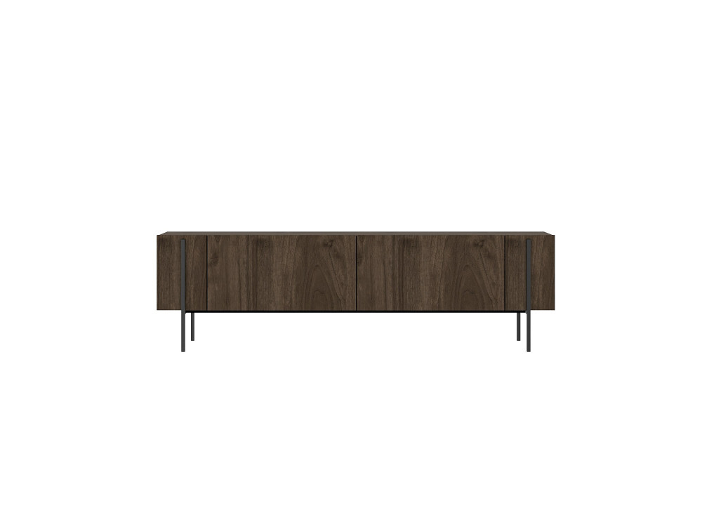 Drewniany stojak pod telewizor "Herman" - 160 x 31 x 45 cm - Brązowy