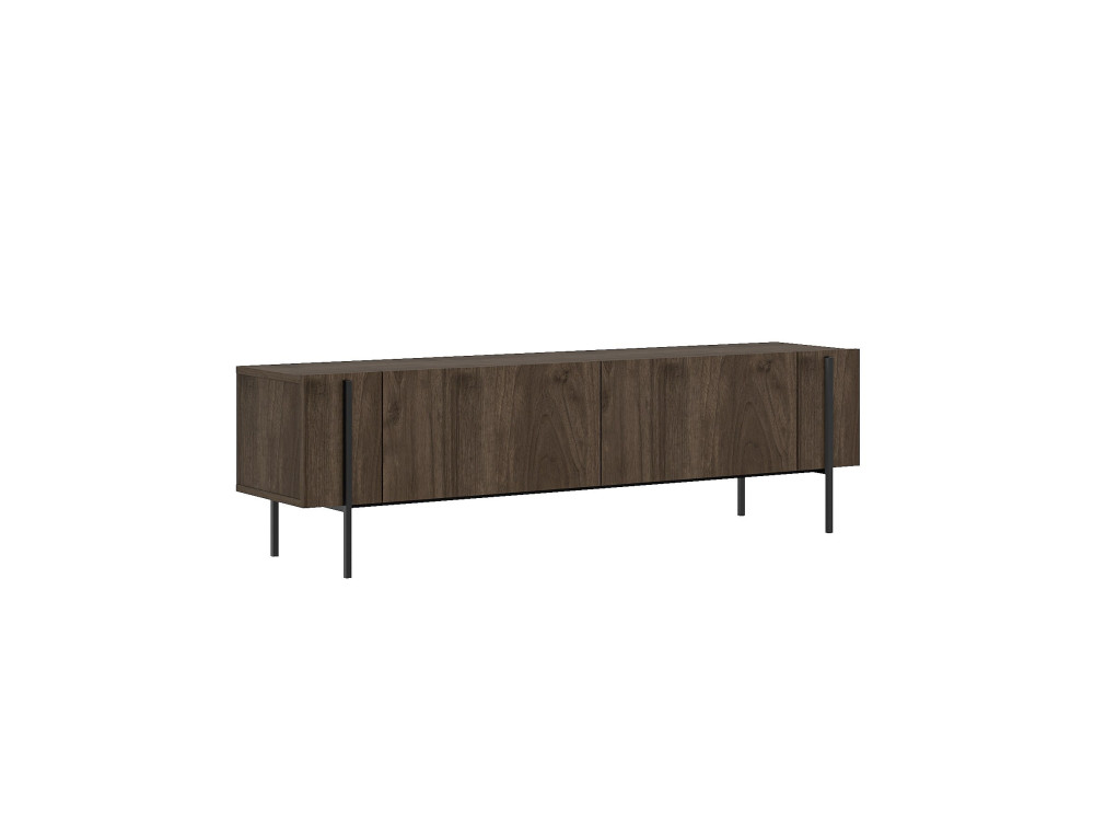 Drewniany stojak pod telewizor "Herman" - 160 x 31 x 45 cm - Brązowy