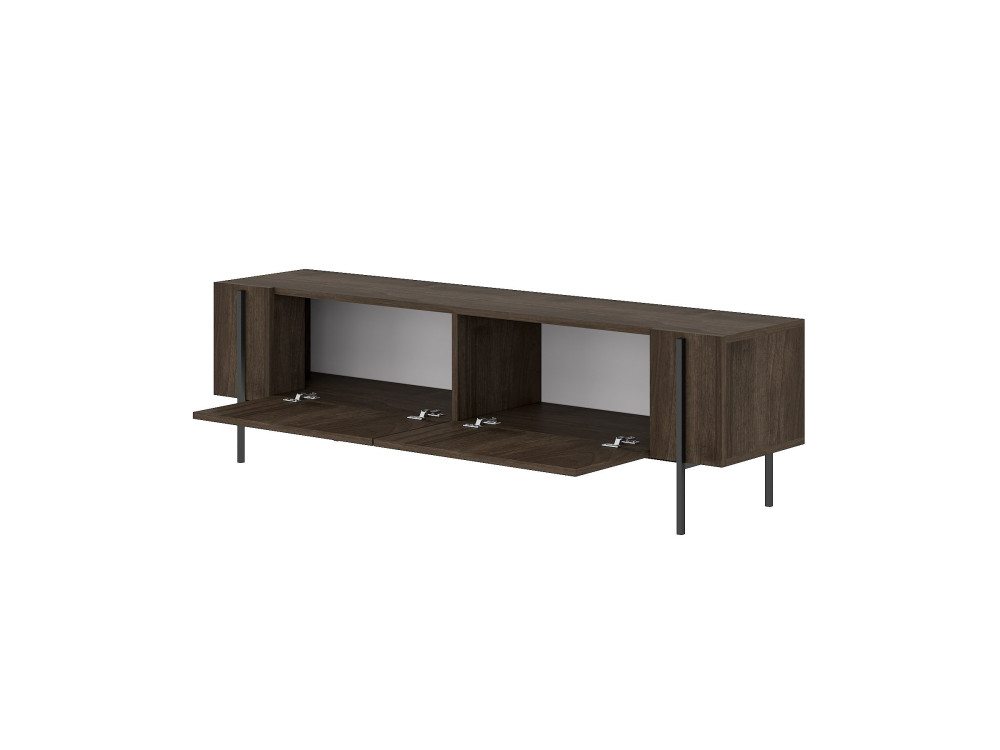 Drewniany stojak pod telewizor "Herman" - 160 x 31 x 45 cm - Brązowy