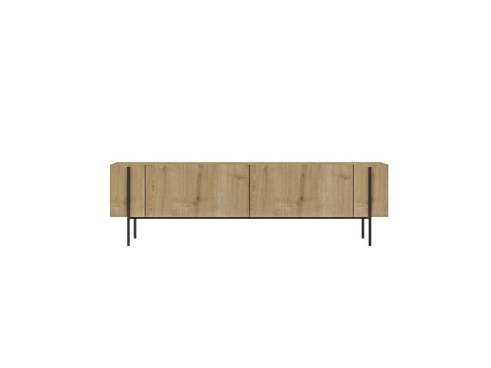 Drewniany stojak pod telewizor "Herman" - 160 x 31 x 45 cm - Beżowy