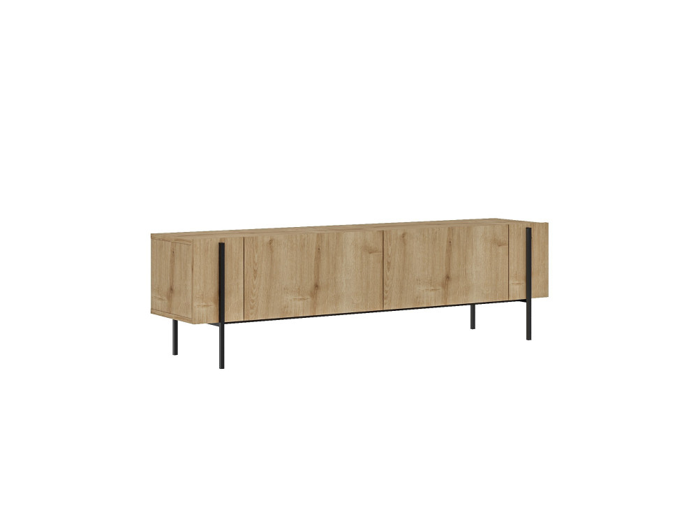 Drewniany stojak pod telewizor "Herman" - 160 x 31 x 45 cm - Beżowy