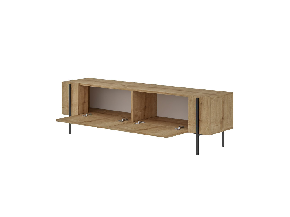 Drewniany stojak pod telewizor "Herman" - 160 x 31 x 45 cm - Beżowy