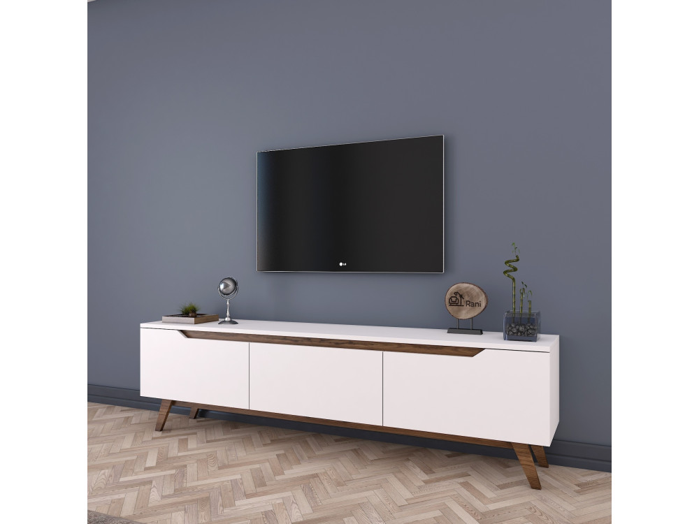 Drewniana podstawa pod telewizor "Digi" - 180 x 35 x 48 cm - Brązowy