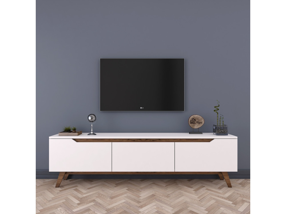 Drewniana podstawa pod telewizor "Digi" - 180 x 35 x 48 cm - Brązowy