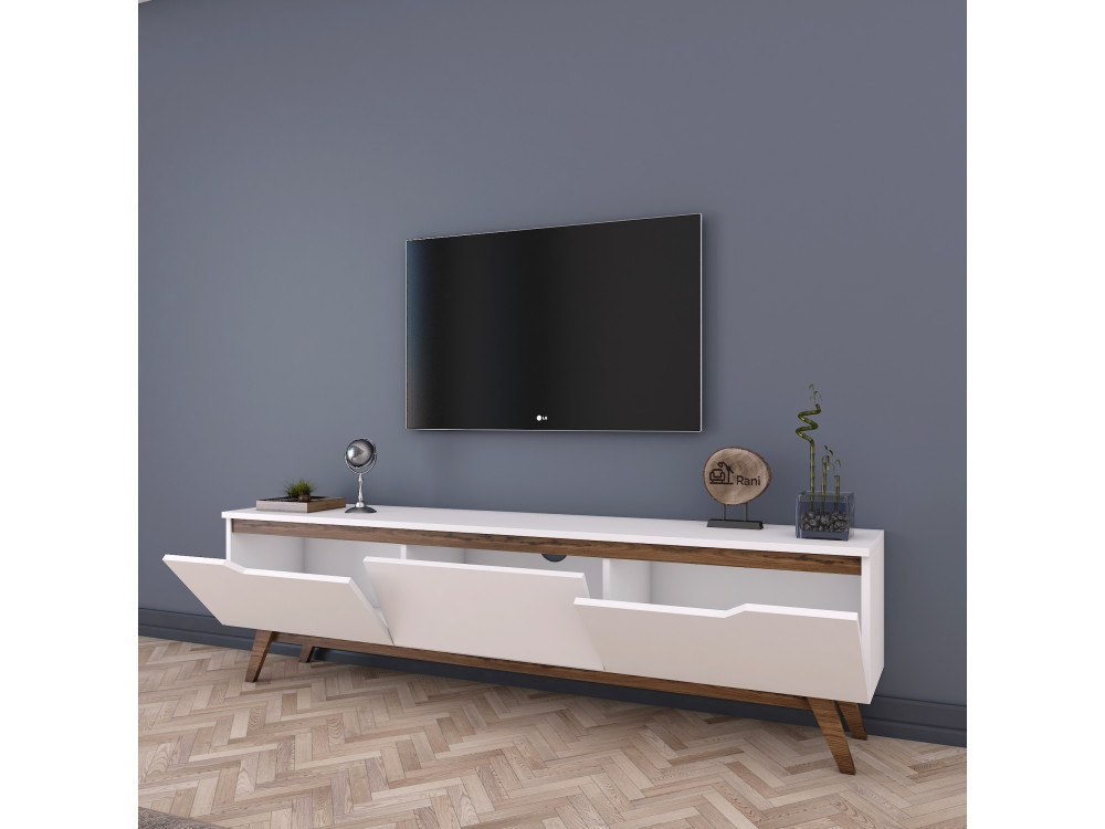 Drewniana podstawa pod telewizor "Digi" - 180 x 35 x 48 cm - Brązowy