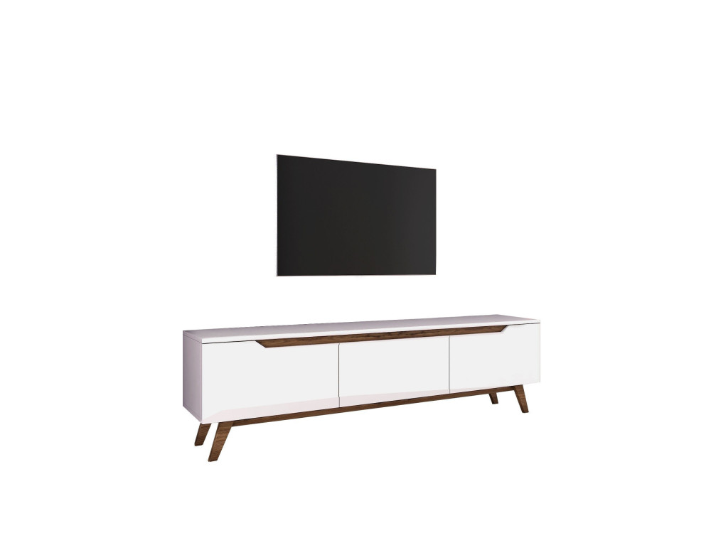 Drewniana podstawa pod telewizor "Digi" - 180 x 35 x 48 cm - Brązowy