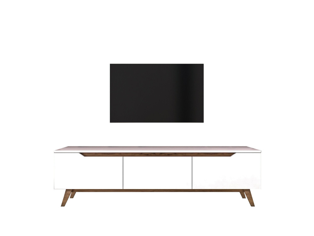 Drewniana podstawa pod telewizor "Digi" - 180 x 35 x 48 cm - Brązowy