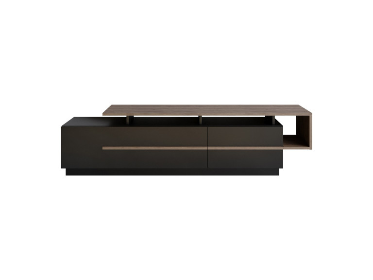 Drewniana podstawa pod telewizor "Basak" - 180 x 40 x 46 cm - Czarny