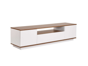 Drewniana podstawa pod telewizor "Veramont" - 180 x 44 x 44 cm - Ciemny brąz
