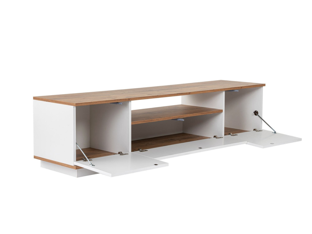 Drewniana podstawa pod telewizor "Veramont" - 180 x 44 x 44 cm - Brązowy