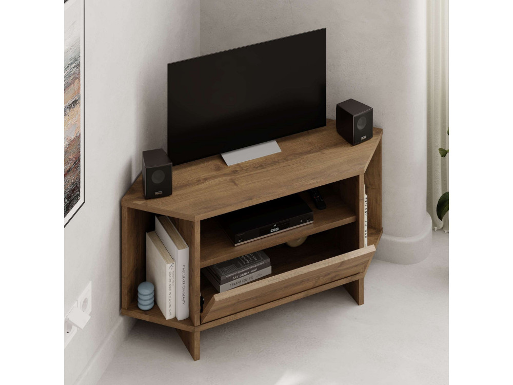 Drewniany stojak pod telewizor "Viva" - 95 x 35 x 45 cm - Brązowy