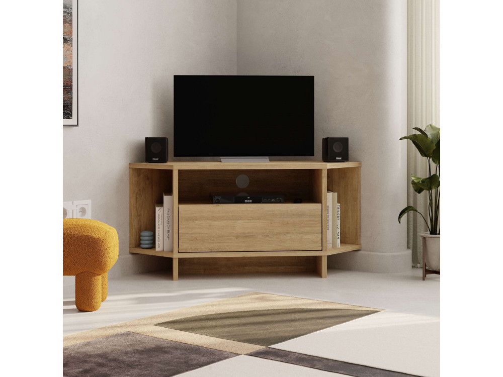Drewniany stojak pod telewizor "Viva" - 95 x 35 x 45 cm - Beżowy