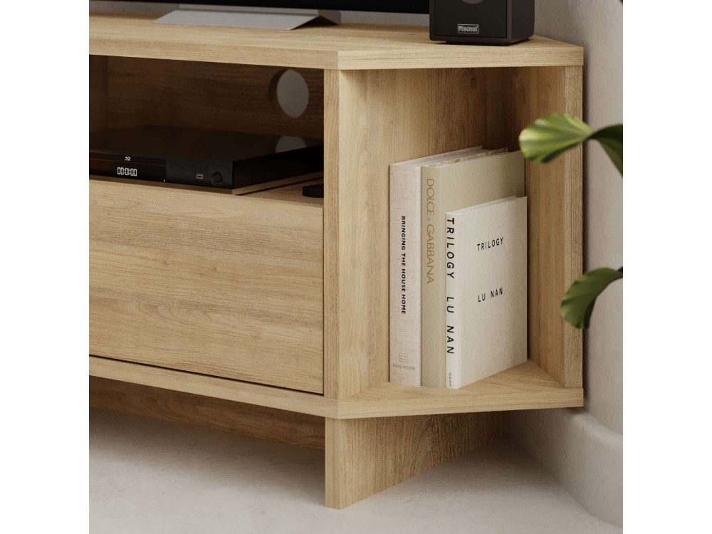 Drewniany stojak pod telewizor "Viva" - 95 x 35 x 45 cm - Beżowy