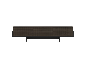Drewniany stojak pod telewizor "Hege" - 180 x 30 x 44 cm - Czarny