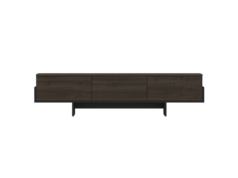 Drewniany stojak pod telewizor "Hege" - 180 x 30 x 44 cm - Czarny