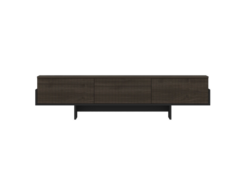 Drewniany stojak pod telewizor "Hege" - 180 x 30 x 44 cm - Czarny