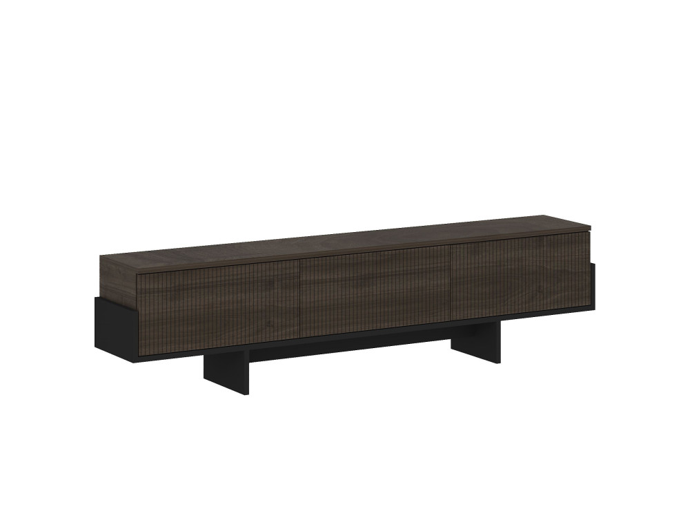 Drewniany stojak pod telewizor "Hege" - 180 x 30 x 44 cm - Czarny