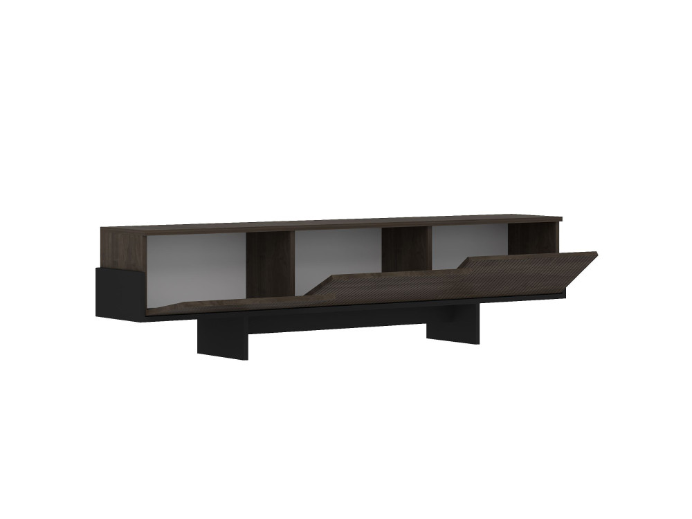 Drewniany stojak pod telewizor "Hege" - 180 x 30 x 44 cm - Czarny