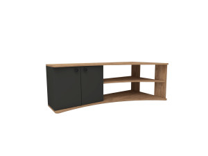 Drewniany narożnik TV "Termera" - 135 x 67 x 48 cm - Brązowy