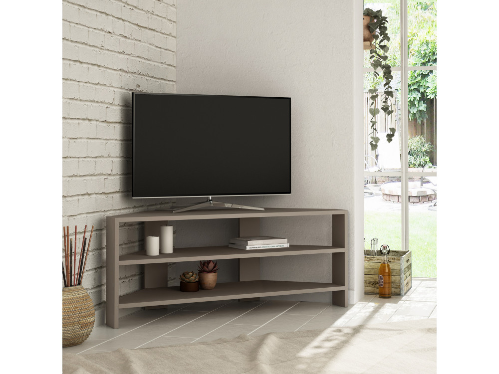 Drewniany stojak TV "Thales" 114 x 36 x 45 cm - Jasny brąz mokka