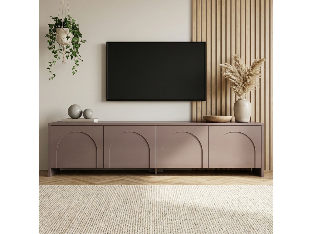 Drewniana podstawa pod telewizor "Aurelia" - 180 x 32 x 45 cm - Atlas