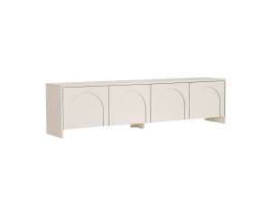 Drewniana podstawa pod telewizor "Aurelia" - 180 x 32 x 45 cm - Kremowy