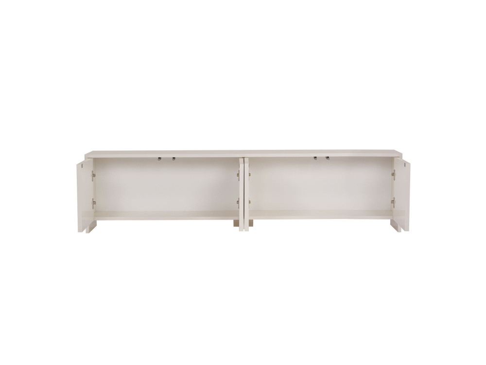 Drewniana podstawa pod telewizor "Aurelia" - 180 x 32 x 45 cm - Kremowy