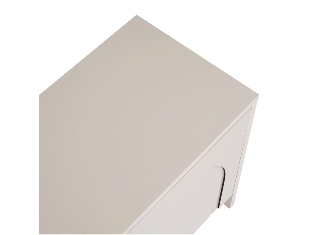 Drewniana podstawa pod telewizor "Aurelia" - 180 x 32 x 45 cm - Kremowy