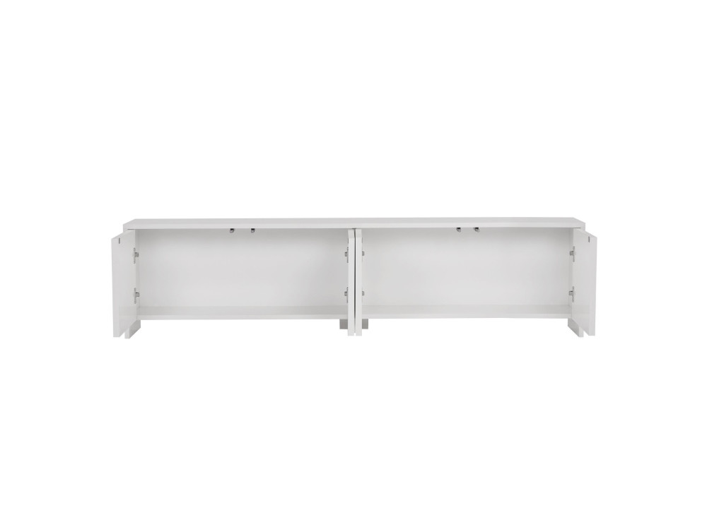 Drewniana podstawa pod telewizor "Aurelia" - 180 x 32 x 45 cm - Biały
