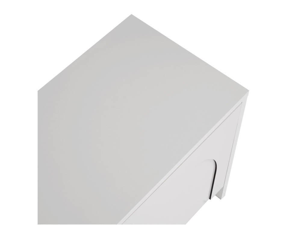 Drewniana podstawa pod telewizor "Aurelia" - 180 x 32 x 45 cm - Biały