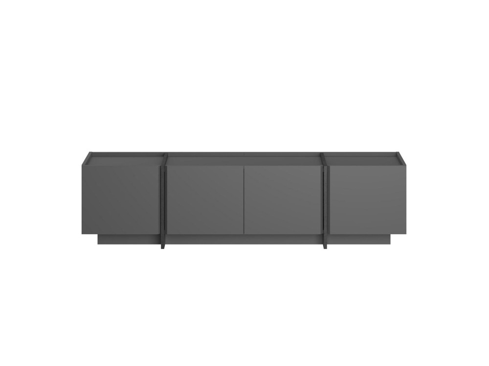 Drewniana podstawa pod telewizor "Lowen" - 180 x 35 x 46 cm - Antracyt / Czarny