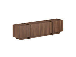 Drewniana podstawa pod telewizor "Lowen" - 180 x 35 x 46 cm - Walnut Milano
