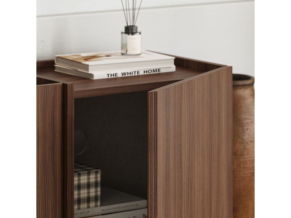 Drewniana podstawa pod telewizor "Lowen" - 180 x 35 x 46 cm - Walnut Milano
