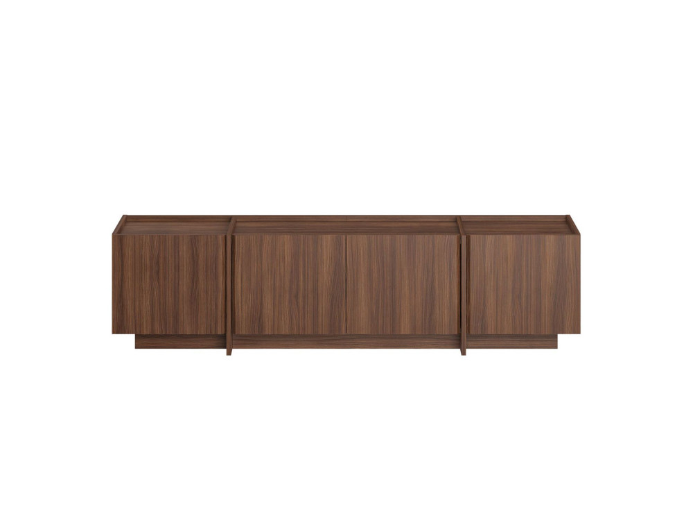 Drewniana podstawa pod telewizor "Lowen" - 180 x 35 x 46 cm - Walnut Milano