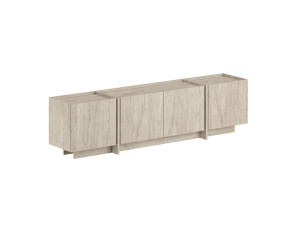 Drewniana podstawa pod telewizor "Lowen" - 180 x 35 x 46 cm - trawertyn