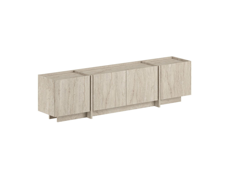 Drewniana podstawa pod telewizor "Lowen" - 180 x 35 x 46 cm - trawertyn