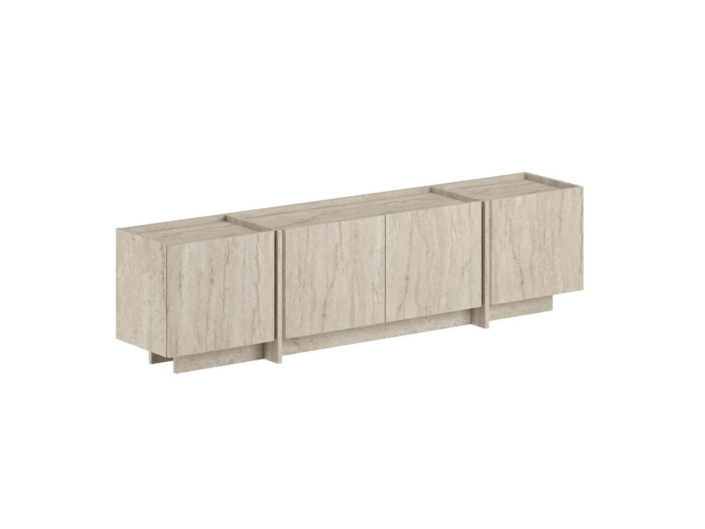 Drewniana podstawa pod telewizor "Lowen" - 180 x 35 x 46 cm - trawertyn