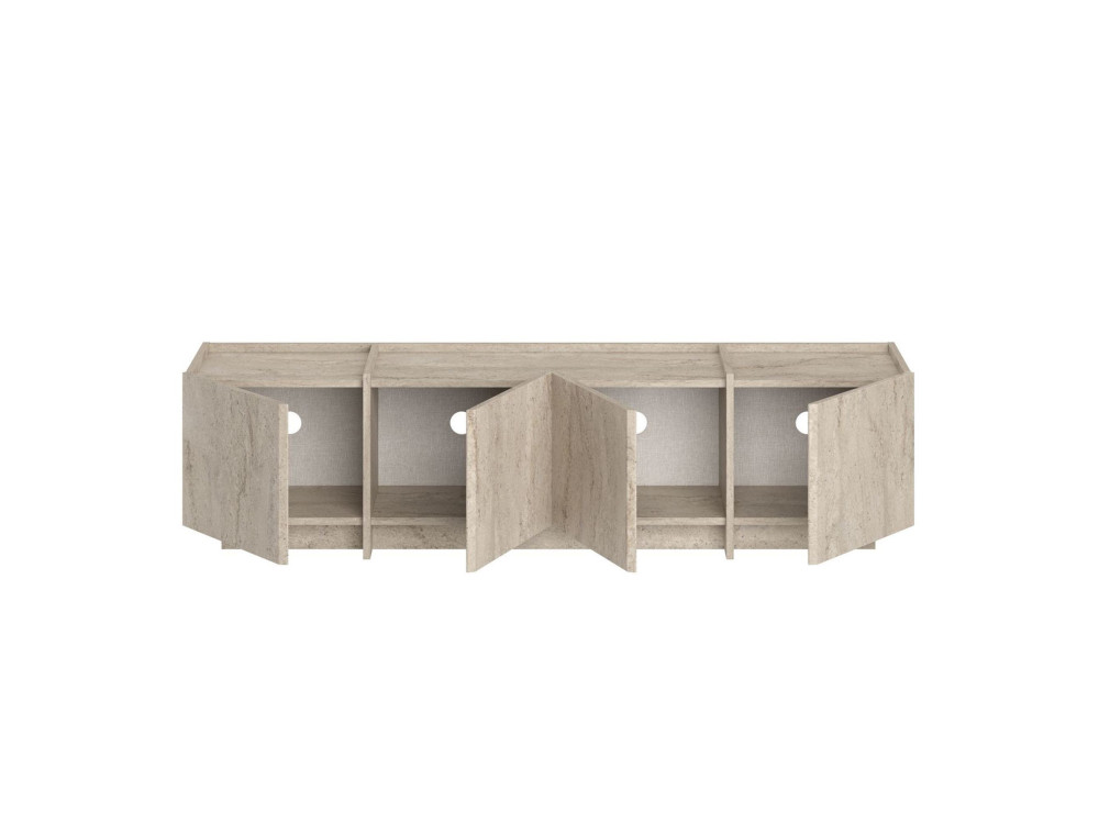 Drewniana podstawa pod telewizor "Lowen" - 180 x 35 x 46 cm - trawertyn