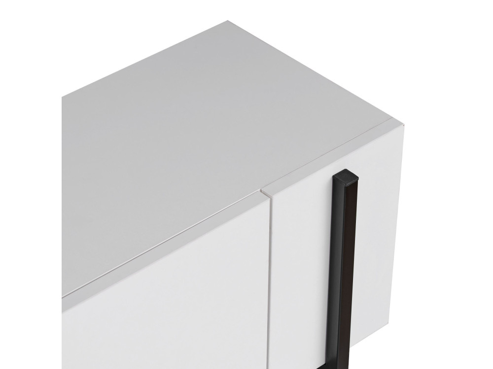 Drewniany stojak na telewizor "Nexus" - 180 x 30 x 45 cm - Czarny / Czarne drewno