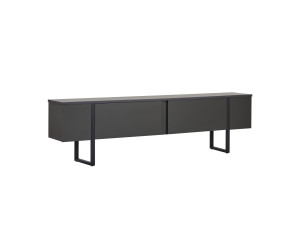 Drewniana podstawa pod telewizor "Onera" - 180 x 30 x 50 cm - Antracyt / Czarny