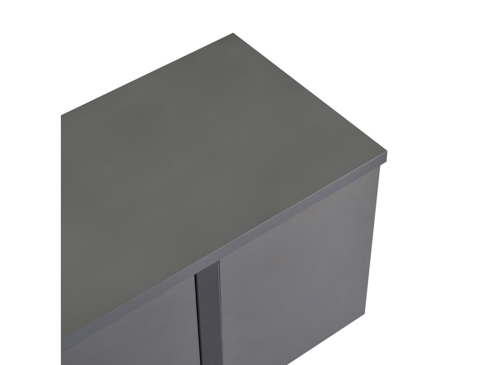 Drewniana podstawa pod telewizor "Onera" - 180 x 30 x 50 cm - Antracyt / Czarny