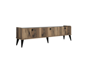 Drewniany stojak pod telewizor "Lidya" - 180 x 35 x 49 cm - Brązowy