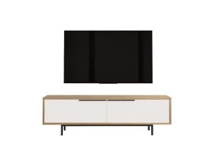 Drewniana podstawa pod telewizor ON1-SW - 160 x 35 x 45 cm - Biały
